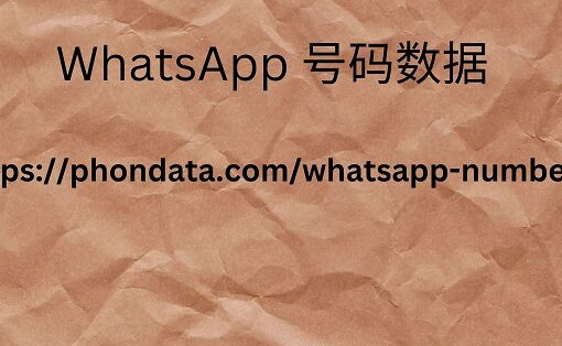 WhatsApp 号码数据