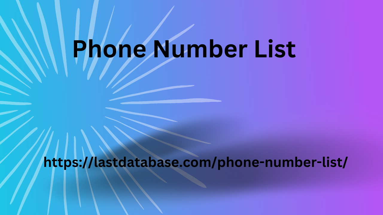 Phone Number List