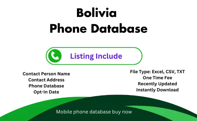 Bolivia phone database