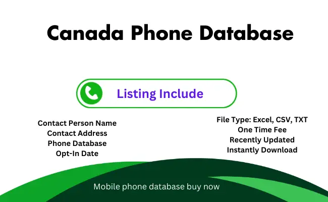 Canada phone database